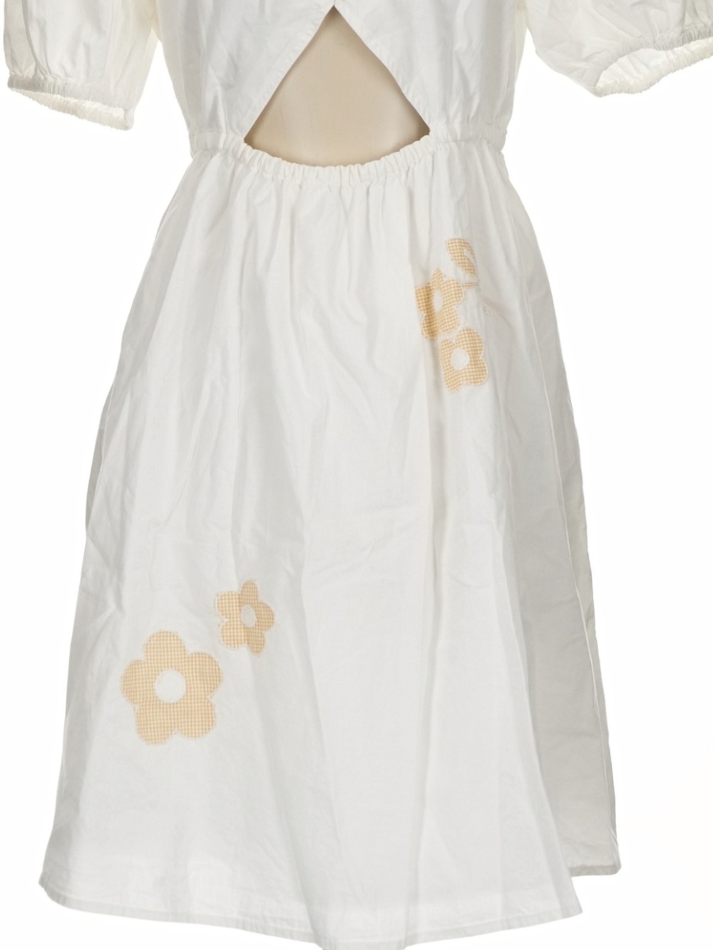 Madewell Anamarie Mini Dress In Bright Ivory Floral Embroidery Sz 2 100% Cotton - Picture 7 of 16